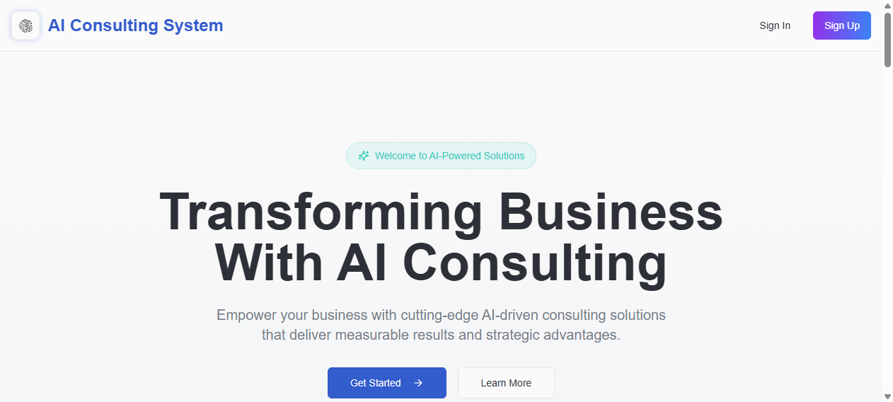 AI Consulting System screenshot