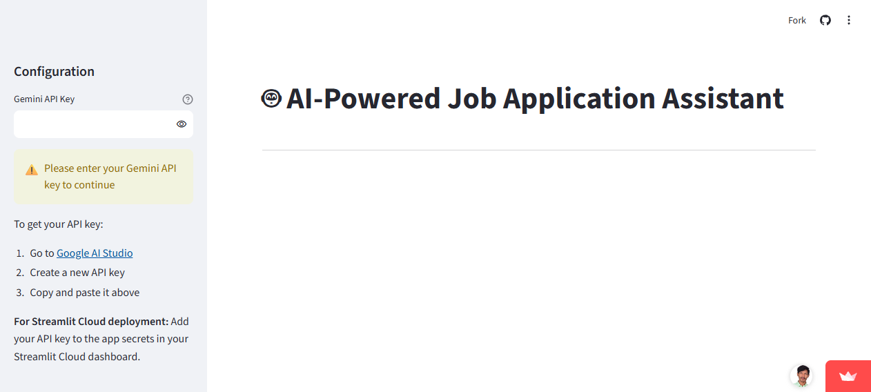 AI Job Application Assistant screenshot